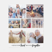 永遠に愛さ忘れれない7写真記念 フリースブランケット (正面)