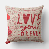 「永遠に愛してる」ハートスロー枕 クッション (裏面)