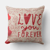 「永遠に愛してる」ハートスロー枕 クッション (正面)
