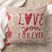 「永遠に愛してる」ハートスロー枕 クッション