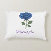 永遠に愛してる - ロマンチックな青いバラの花ギフト アクセントクッション (裏面)