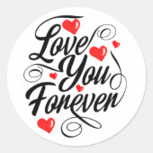 永遠に愛しステッカー ラウンドシール (正面)