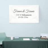 永遠に愛し合うカップル名 日付 愛に感謝 横断幕 (トレードショー)