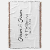 永遠に愛し合うカップル　名前　日付　愛　ありがとう スローブランケット (正面縦)