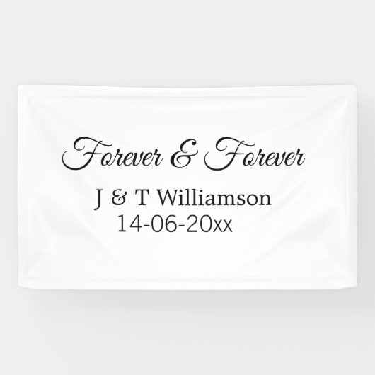 永遠に愛し合うカップル　名前　日付　愛　感謝 横断幕 (横)