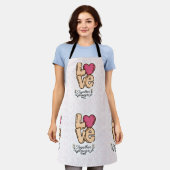 永遠に愛し合う引用文 エプロン (着用した状態)