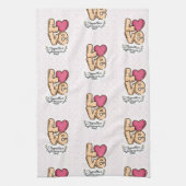 永遠に愛し合う引用文 キッチンタオル (縦)