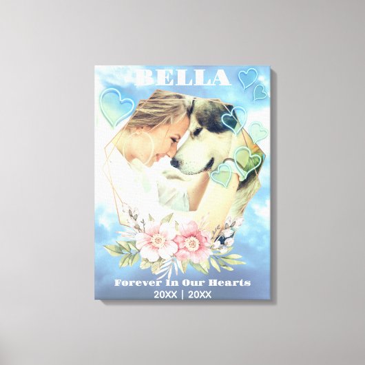 永遠に愛し続ける私たちのハート キャンバスプリント (正面)