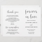 永遠に愛し、の折り畳モダンみ結婚可能なプログラム (正面/裏面)