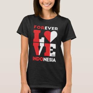 永遠に愛するインドネシアの女性ブラック Tシャツ