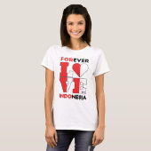 永遠に愛するインドネシアの女性ホワイト Tシャツ (正面フル)