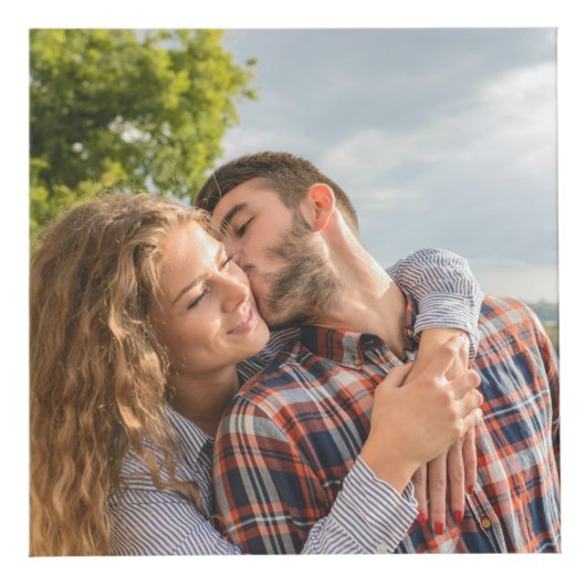 永遠に愛するカスタムカップル写真と名前 フォトキューブ (右)