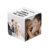 永遠に愛するカスタムカップル写真と名前 フォトキューブ (裏面アングル)