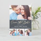 永遠に愛するコラージュの結婚式デートカードを保存 シーズンカード (スタンド正面)