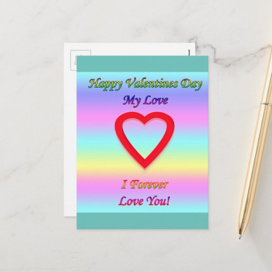 永遠に愛するバレンタインデー シーズンポストカード (正面/裏面インサイチュ)