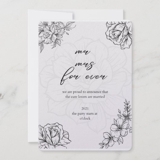 永遠に愛する結婚式招待状 招待状 (正面)