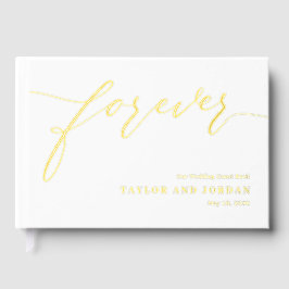 永遠に愛する編集可能なカラーフォイルゲストブック ゲストブック