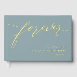 永遠に愛する編集可能なカラーフォイルゲストブック ゲストブック