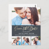 永遠に愛する編集可能なカラー日付を保存 ポストカード (正面/裏面)