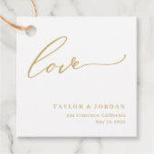 永遠に愛する編集可能なカラー結婚式の引き出物ラベル フェイバータグ (正面)