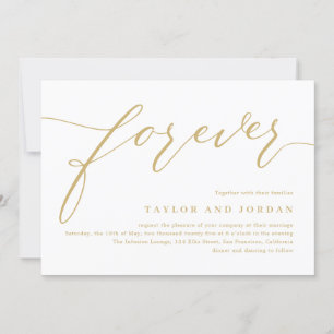 永遠に愛する編集可能カラー結婚式招待状 サンキューカード