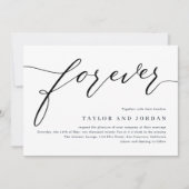 永遠に愛する編集可能カラー結婚式招待状 サンキューカード (正面)