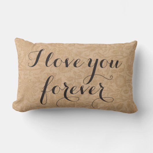 永遠に愛する花模様 ランバークッション (正面)