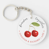 永遠に愛する言葉と赤いさくらんぼ キーホルダー (正面)