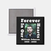 永遠に愛する記憶のハートの写真の悲しみ マグネット (正面/裏面)