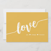 「永遠に愛する」マスタード手押しスクリプトカード シーズンカード (正面)