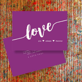 「永遠に愛する」ラズベリースクリプトカード シーズンカード