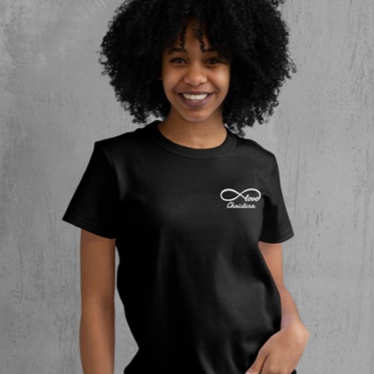 永遠に愛のカップルをパーソナライズ Tシャツ