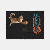 永遠に愛のバスケットボールを生きる フリースブランケット (正面(横))