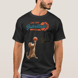 永遠に愛のバスケットボールを生きる Tシャツ