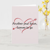 永遠に愛の記念日バレンタインデー カード (黄色い花)