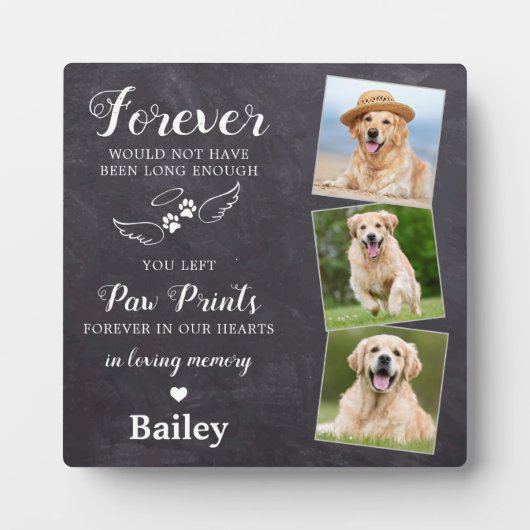 永遠に愛の記憶の中でペットカスタムメモリアル写真 フォトプラーク (正面)