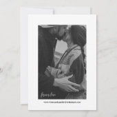 永遠に愛を誓う ミニマルな結婚式の招待状 招待状 (裏面)