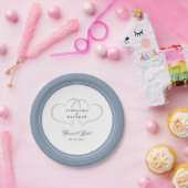 永遠に愛エレガントな結婚式ハートダスティブルー ペーパープレート (パーティー)