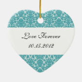 永遠に愛カスタムロビンブルーダマスクハートの形 セラミックオーナメント (裏面)