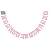 永遠に愛シンプルのピンク結婚ズ バンティングフラッグ (全)