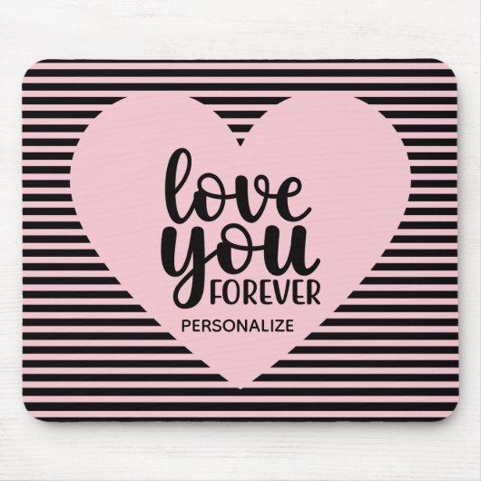 永遠に愛パーソナライズされたするマウスパッド マウスパッド (正面)