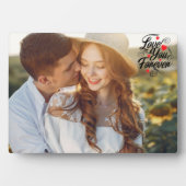 永遠に愛パーソナライズされたする写真 フォトプラーク (正面)