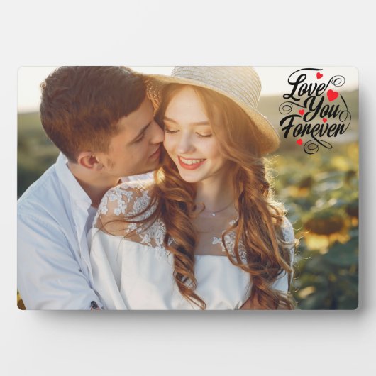永遠に愛パーソナライズされたする写真 フォトプラーク (正面)