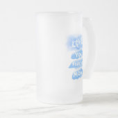 永遠に愛ママ雲ブルー幸せな母の日 フロストグラスビールジョッキ (正面右)