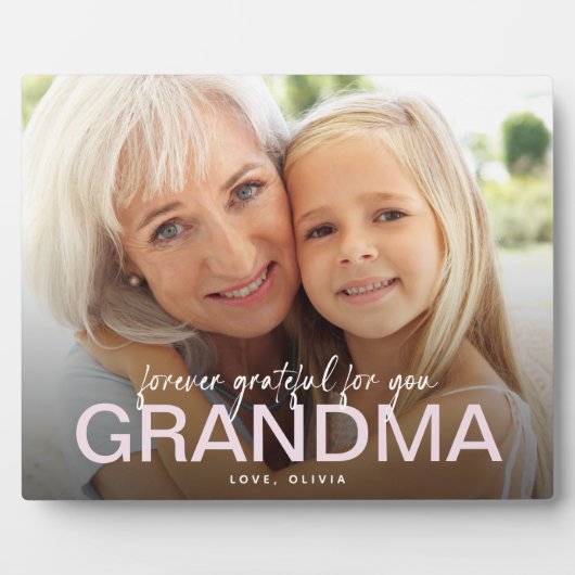 永遠に感謝おばあちゃん写真記念Keepsake フォトプラーク (正面)