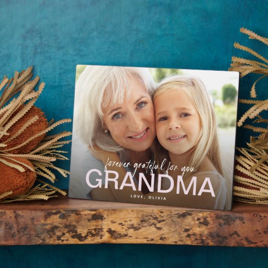 永遠に感謝おばあちゃん写真記念Keepsake フォトプラーク (側面)