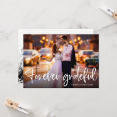 永遠に感謝かわいい結婚の写真ありがとう カード (正面/裏面インサイチュ)