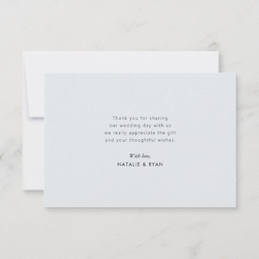 永遠に感謝するレタリング結婚のサンキューカード サンキューカード (裏面)