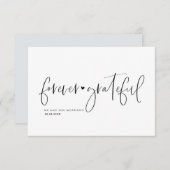 永遠に感謝するレタリング結婚のサンキューカード サンキューカード (正面/裏面)