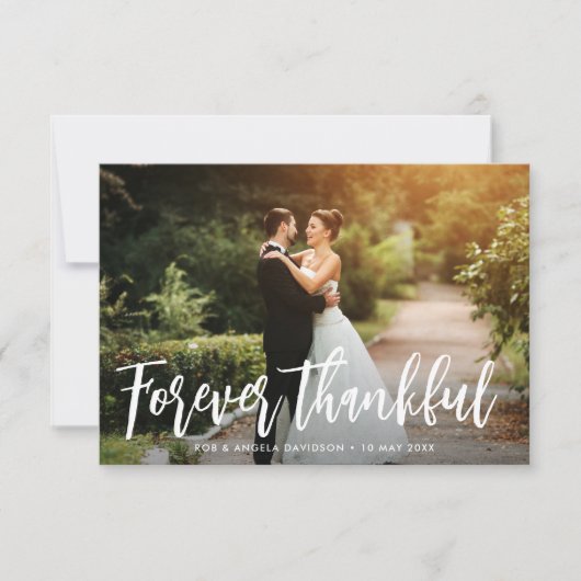 永遠に感謝する素朴結婚な台本の感謝してい君 サンキューカード (正面)